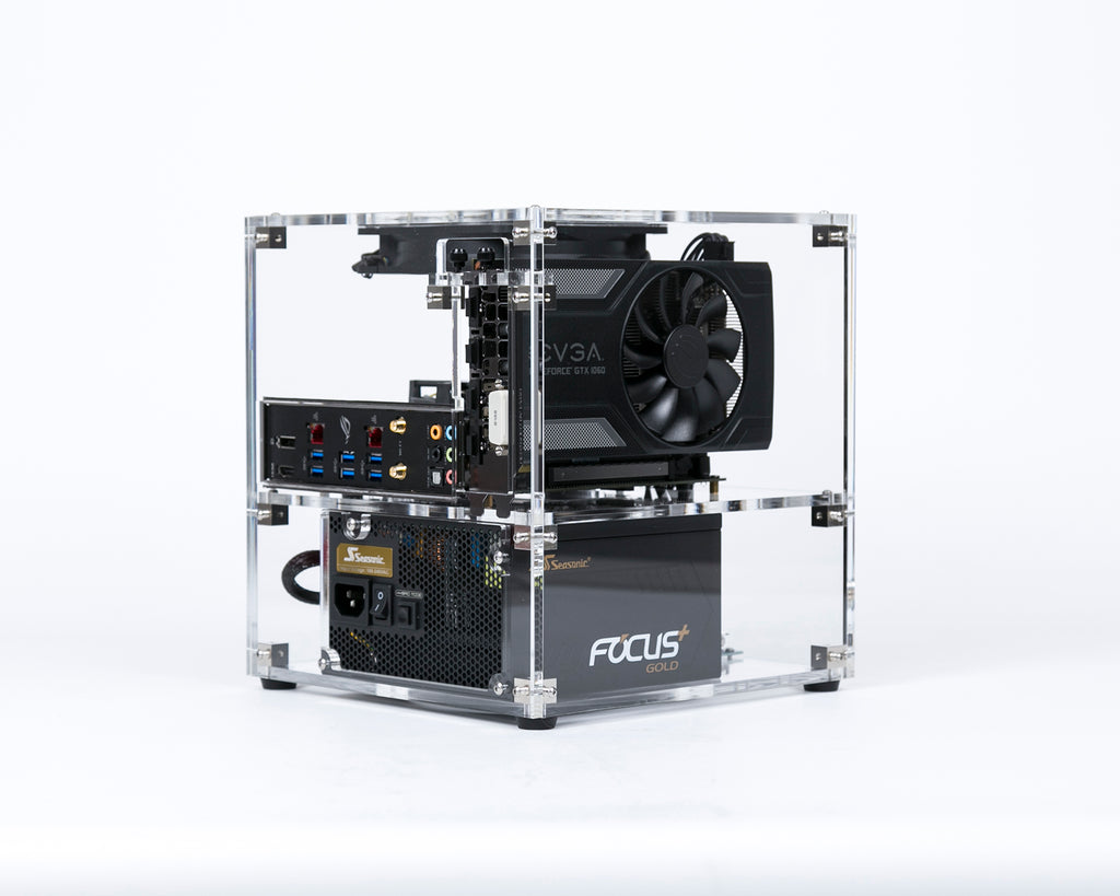 Clear acrylic MITX Mini-ITX computer case
