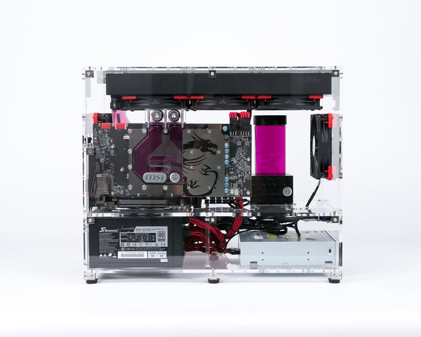 Clear acrylic MITX Mini-ITX computer case