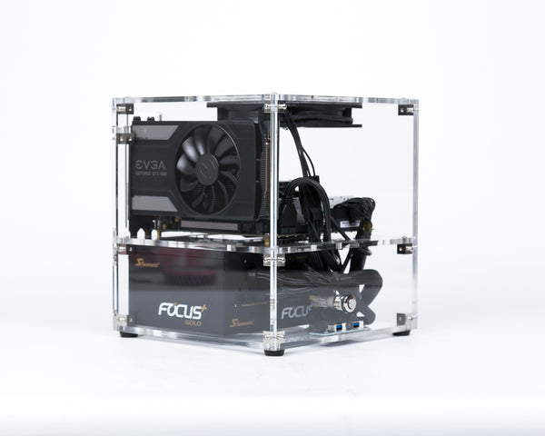Clear acrylic MITX Mini-ITX computer case