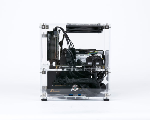 Clear acrylic MITX Mini-ITX computer case